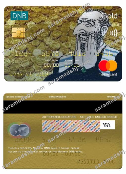 Norway DNB bank mastercard gold